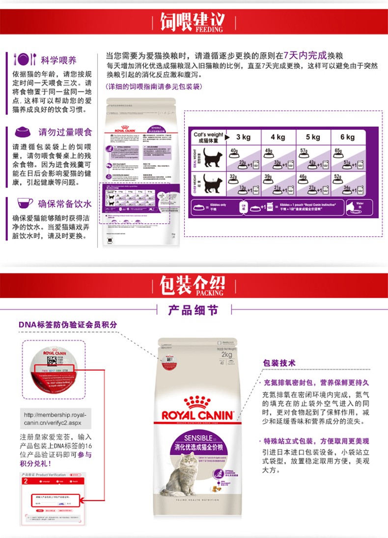 皇家消化优选成猫粮2kg