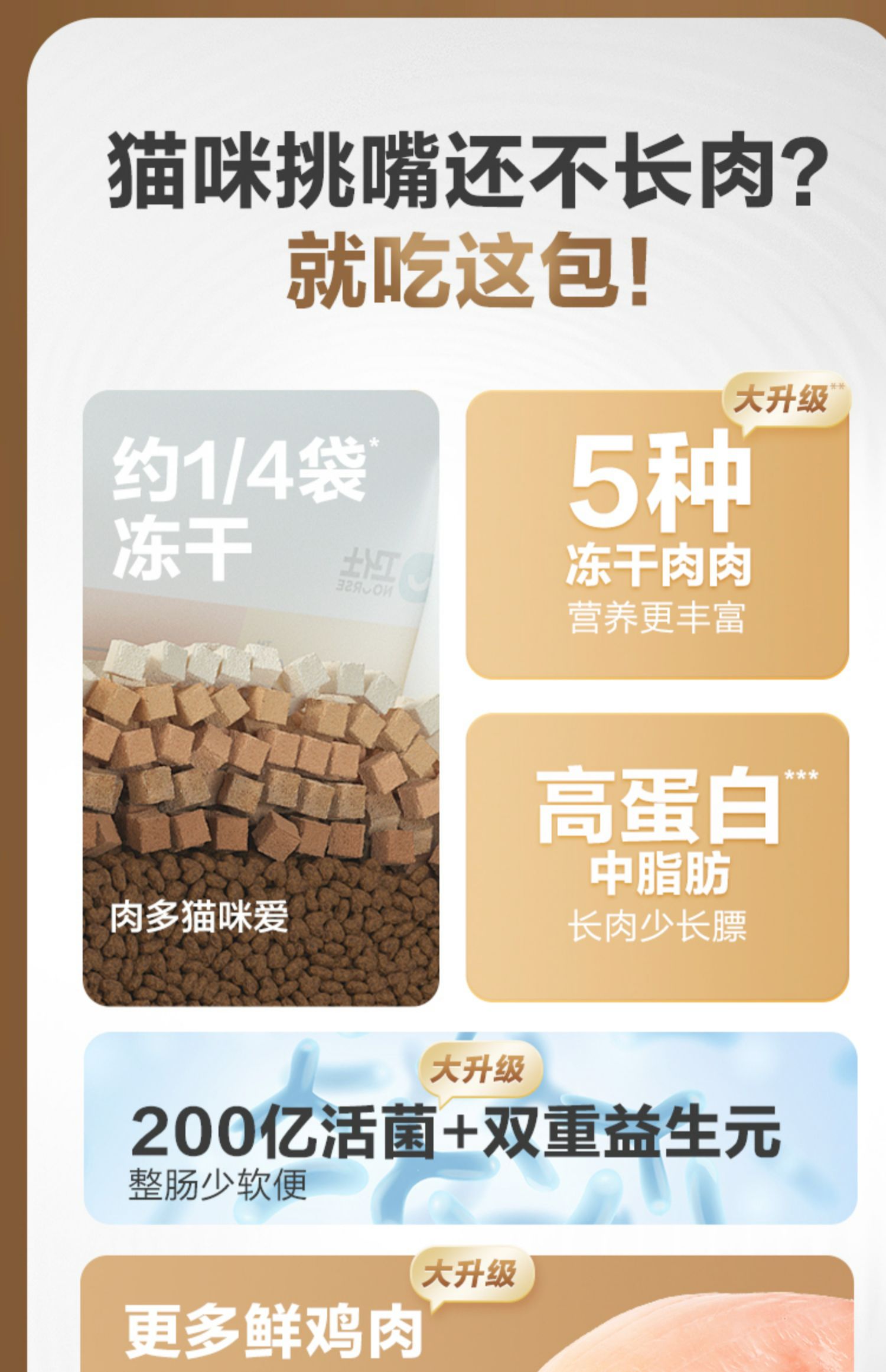 卫仕 五拼冻干全价全阶段猫粮