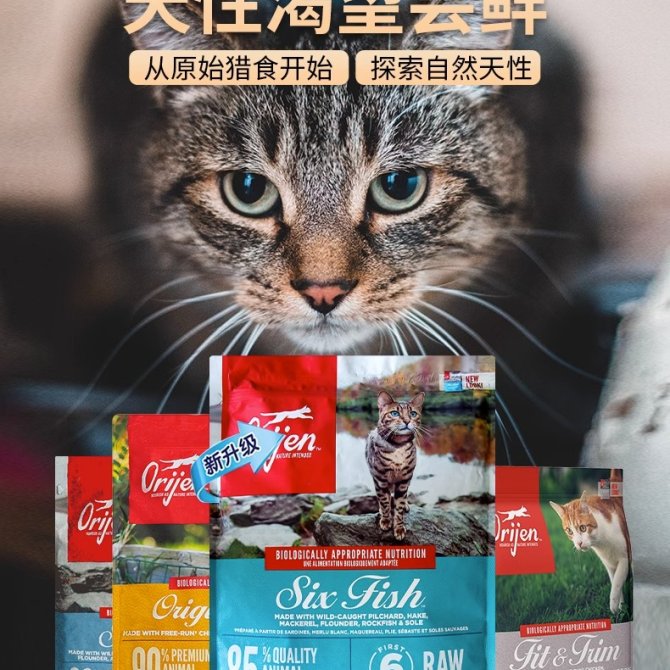 （正品带防伪）orijen渴望原始猎食猫粮 幼猫粮鸡肉六种鱼